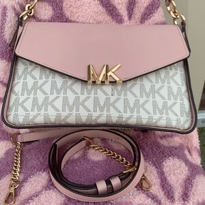 Michael Kors Blush and Cream Crossbody Bag